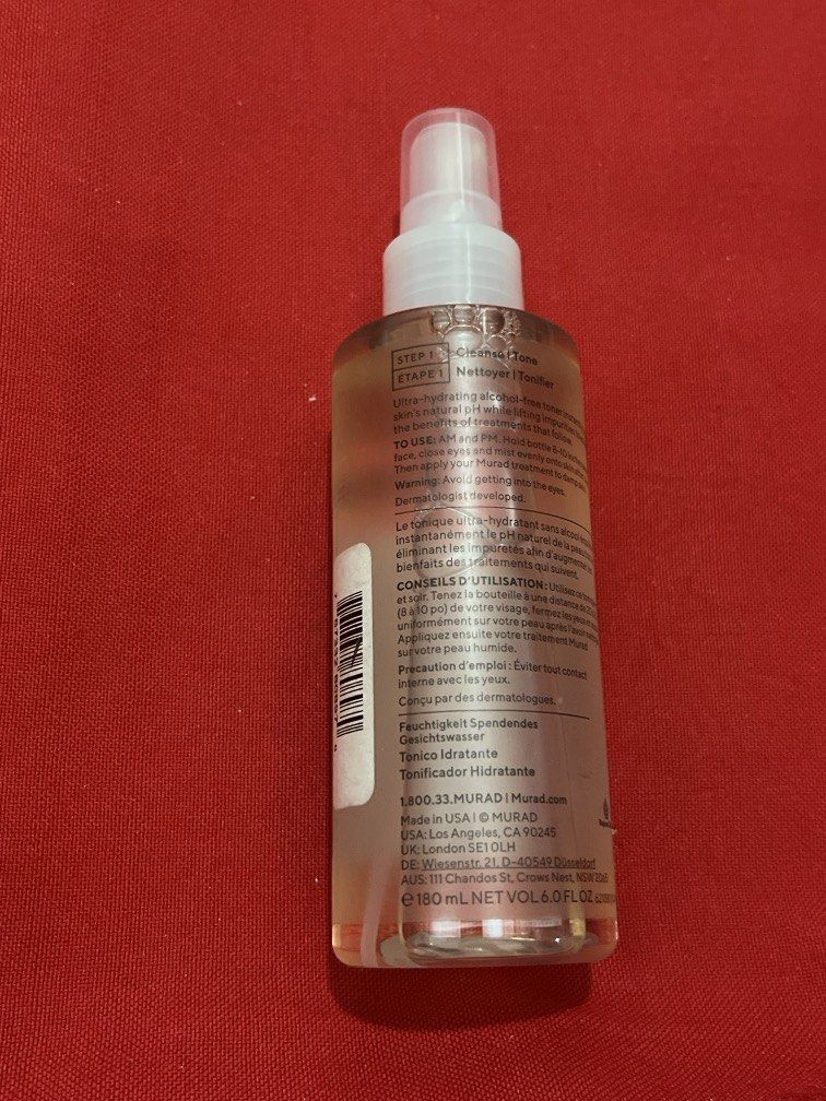 UNBOX MURAD HYDRATION TONER (Category: Face Care) located in Manila. Submitted by luxeclassyshop (Listing ID 1470168257, Image 3). Description: UNBOX Sale MURAD HYDRATION TONER 180ml 5 .