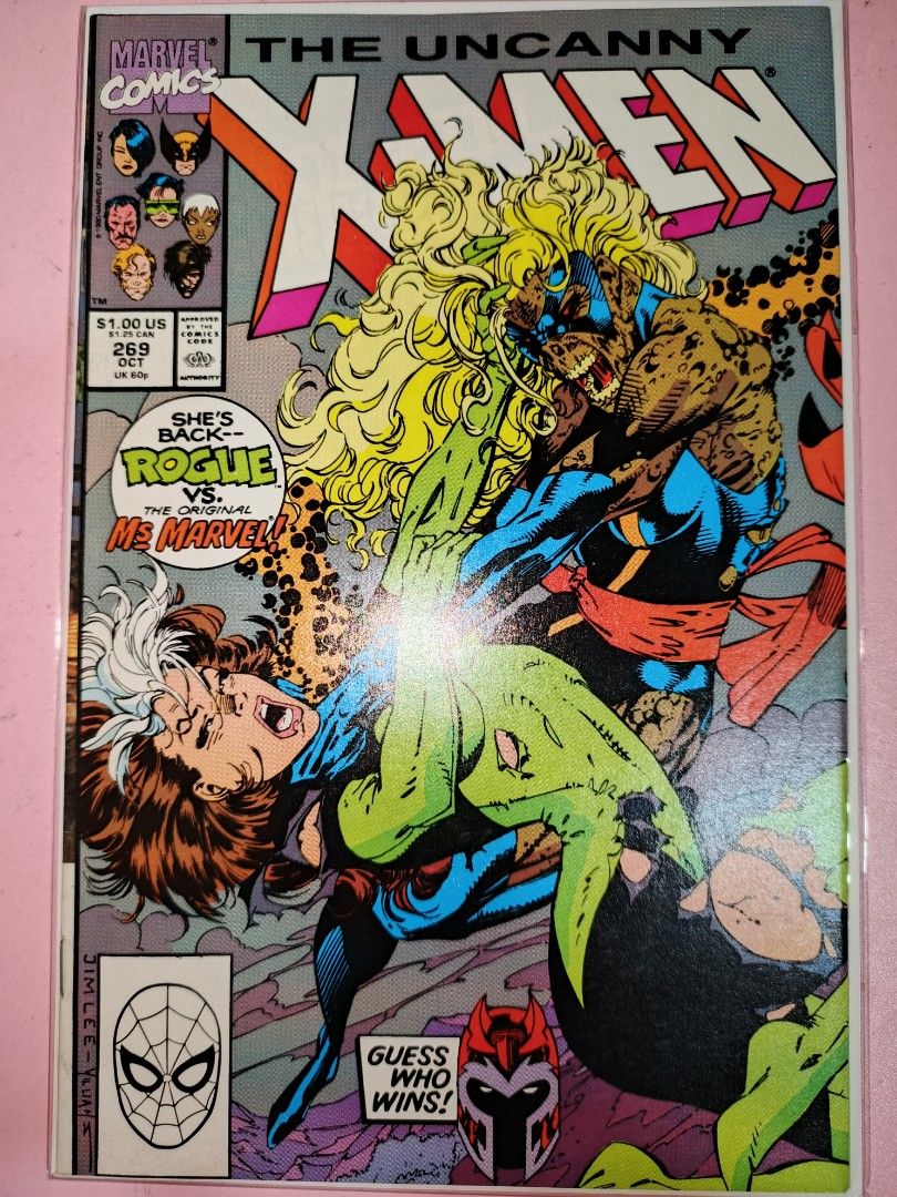 Uncanny X-Men #269 (Category: Comics & Manga) located in Makati City. Submitted by julz2026 (Listing ID 1470290104, Image 1). Description: - Price is fixed - Mint condition - Cover Art: Jim Lee and Scott Williams - Key Highlight: Rogue vs. the original Ms. Marvel - 1st Savage Land hot and sexy costume of Rogue.