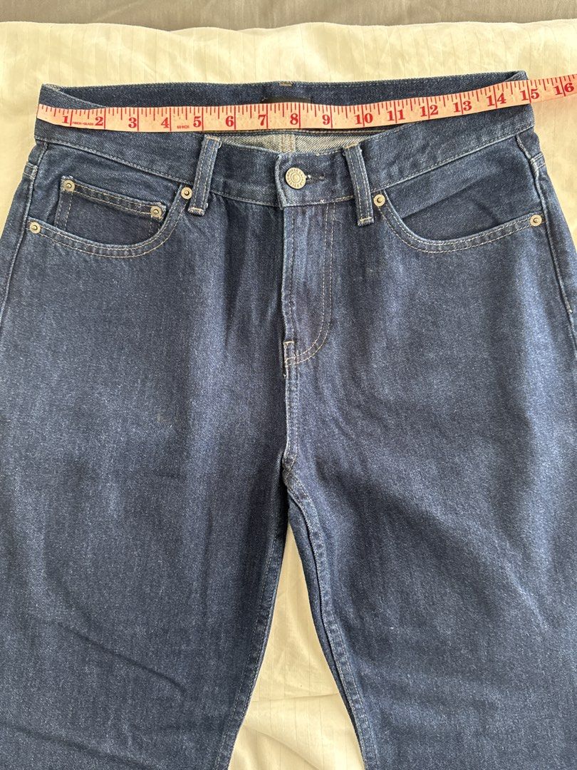 Uniqlo Boot Cut Dark Wash Jeans (Category: Jeans) located in Manila. Submitted by ramoneybaloney (Listing ID 1470229599, Image 2). Description: Size 27 but fits up to 30” waist Length - 30” Bought in Japan, tag removed but never used .