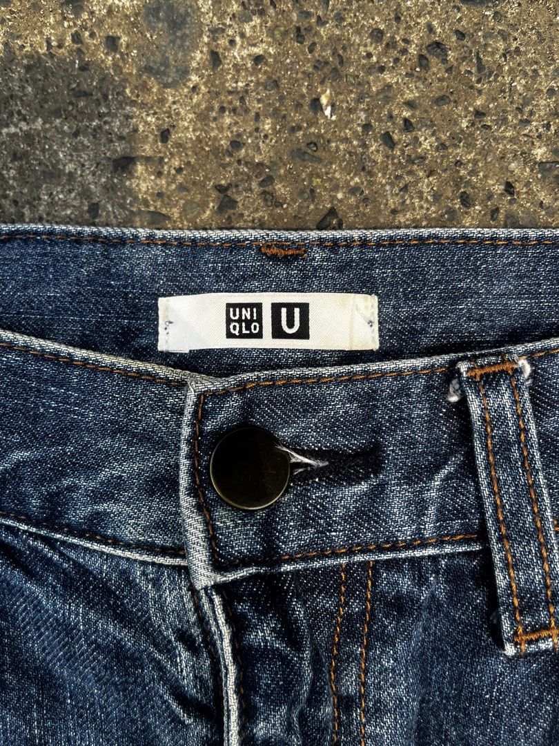 Uniqlo Denim Jeans (Category: Jeans) located in Manila. Submitted by leighleii (Listing ID 1470286206, Image 3). Description: - Uniqlo U - Wide leg denim jeans - Washed blue with natural fading - High-rise - Classic front pockets, button closure, sturdy cotton material - Great everyday staple, very comfortable and easy to style.