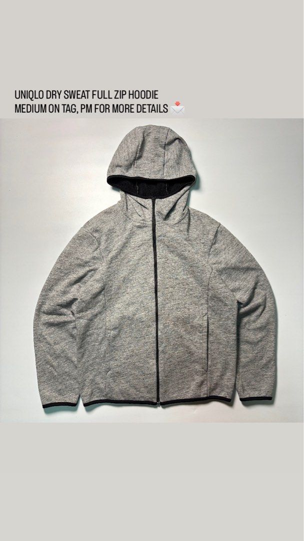 Uniqlo Full Zip Hoodie (Category: Coats, Jackets and Outerwear) located in Davao. Submitted by yanda.thrift (Listing ID 1470280449, Image 1). Description: size medium on tag length 24 Width 19 free shipping nationwide.