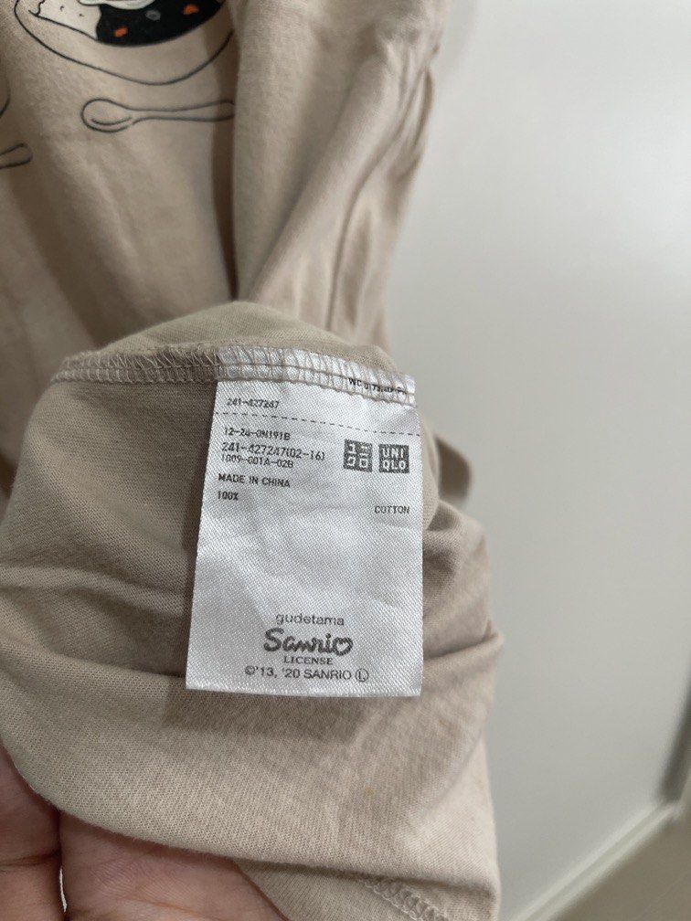 Uniqlo Gudetama Tee (Category: Shirts) located in Makati City. Submitted by eatedthemoon (Listing ID 1470168290, Image 3). Description: • no flaws, just kinda wrinkly since it’s been in storage :) •fits S-M rfs: decluttering; don’t wear anymore.