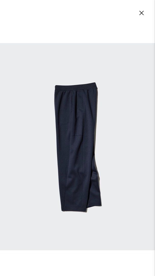 Uniqlo Navy Barrel Sweatpants Size S (Category: Other Bottoms) located in Cagayan de Oro. Submitted by xxadl (Listing ID 1470165721, Image 3). Description: - Brand/Model: Uniqlo Navy Barrel Sweatpants - Size: S (Fits waist 61-67cm) - Material: Soft polyester, rayon, and spandex blend - Features: Adjustable drawstring waistband and convenient side pockets - Condition: no discolorations, thick and perfect for lounging or everyday casual use. SO COM