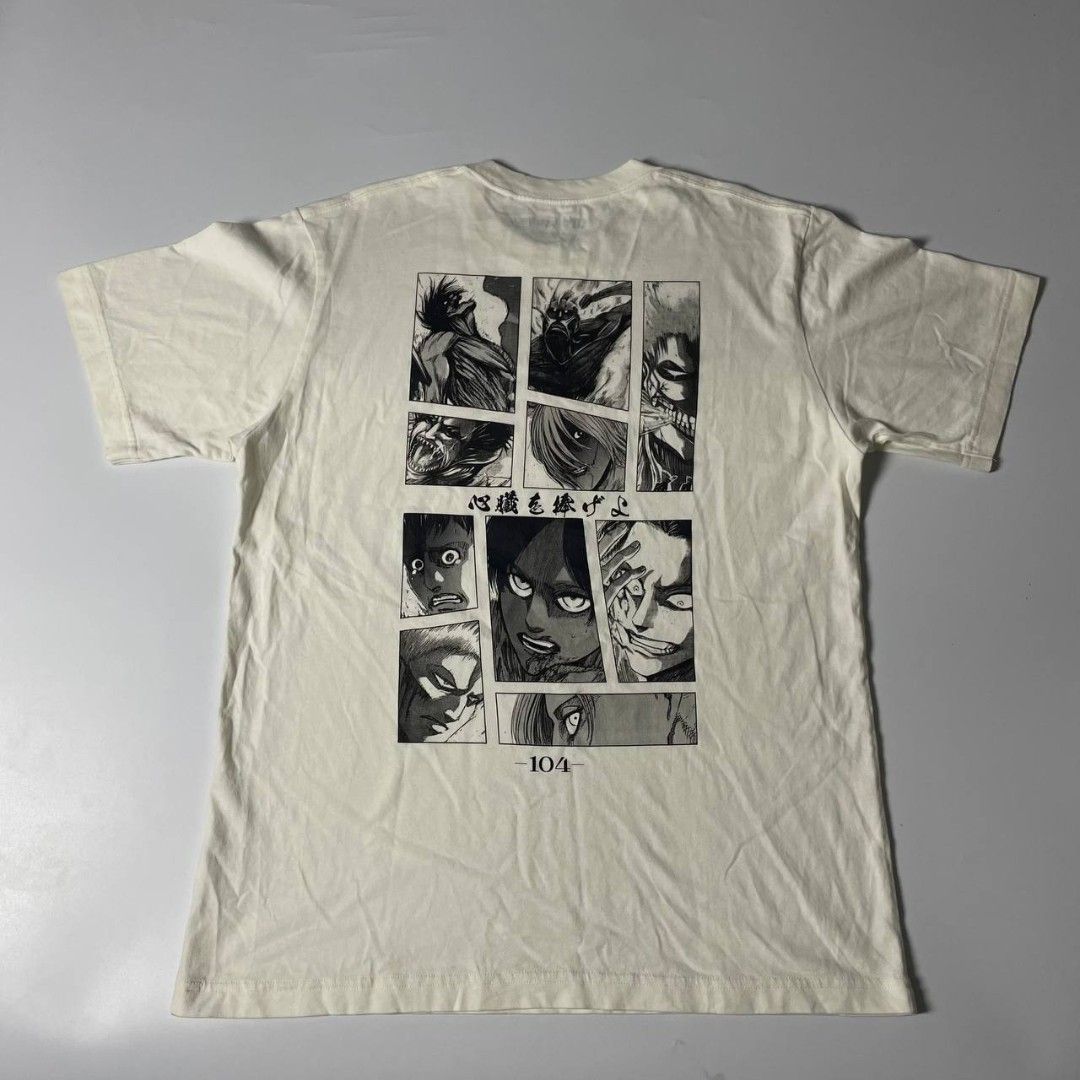 UniqloXAttack on titan (Category: Tshirts & Polo Shirts ) located in Davao. Submitted by archives_co. (Listing ID 1470314107, Image 1). Description: width-21 length-28.