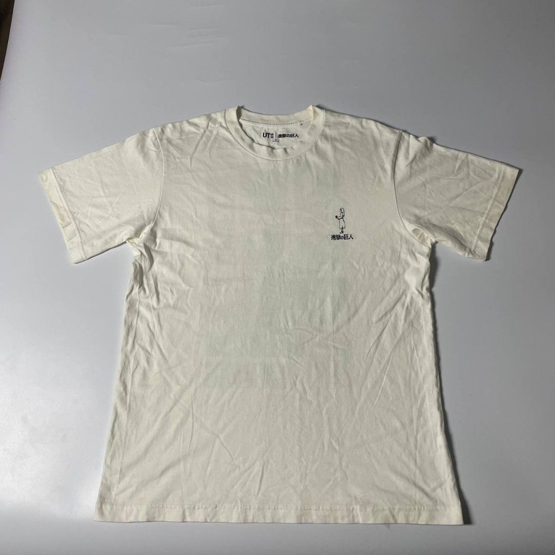 UniqloXAttack on titan (Category: Tshirts & Polo Shirts ) located in Davao. Submitted by archives_co. (Listing ID 1470314107, Image 2). Description: width-21 length-28.
