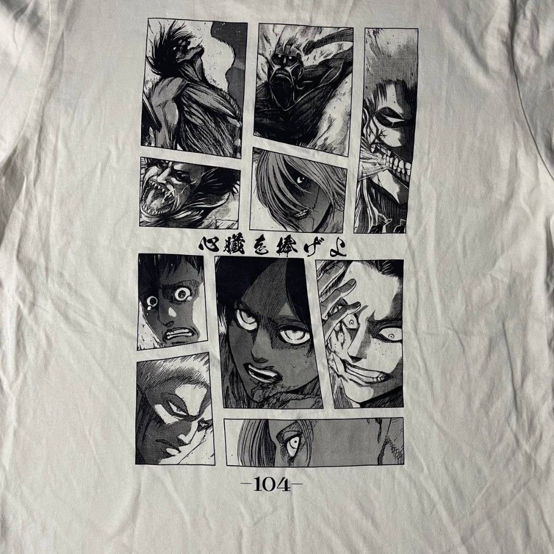 UniqloXAttack on titan (Category: Tshirts & Polo Shirts ) located in Davao. Submitted by archives_co. (Listing ID 1470314107, Image 3). Description: width-21 length-28.