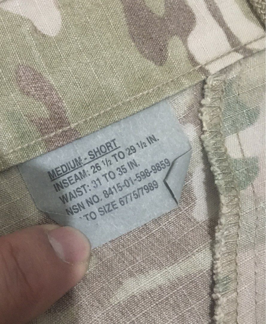 USGI MULTICAM TROUSER (Category: Trousers) located in Angeles City. Submitted by jepmanala60833 (Listing ID 1470233907, Image 3). Description: USGI MULTICAM TROUSER CAMOUFLAGE MEDIUM LONG MEDIUM SHORT 1,000 each plus sf .
