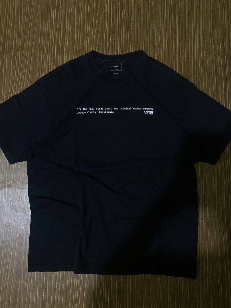 Vans "Off The Wall" Checkerboard Graphic Tee (Category: Tshirts & Polo Shirts ) located in Bansalan. Submitted by cjs_thrift (Listing ID 1470160503, Image 1). Description: - LARGE - DIMENSIONS: 22 by 30 - COLOR RATE:9.5/10 - VERY GOOD CONDITION - NO ISSUE - COMPLETE TAGS - NEED WASH.