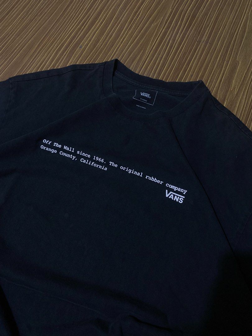 Vans "Off The Wall" Checkerboard Graphic Tee (Category: Tshirts & Polo Shirts ) located in Bansalan. Submitted by cjs_thrift (Listing ID 1470160503, Image 3). Description: - LARGE - DIMENSIONS: 22 by 30 - COLOR RATE:9.5/10 - VERY GOOD CONDITION - NO ISSUE - COMPLETE TAGS - NEED WASH.