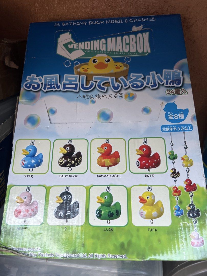 Vending Macbox 24Pcs Duck Charm set (Category: Other Merchandise) located in Manila. Submitted by macks_toys (Listing ID 1470310501, Image 1). Description: 📌You may send DM for your inquiries. ✨KINDLY CHECK EACH DETAILS✨ 🔳 From Japan/UK Surplus items 🔳 Manage your expectations since it’s preloved and from Surplus Items 🔳 WYSIWYG ✨ Thank you! ✨.