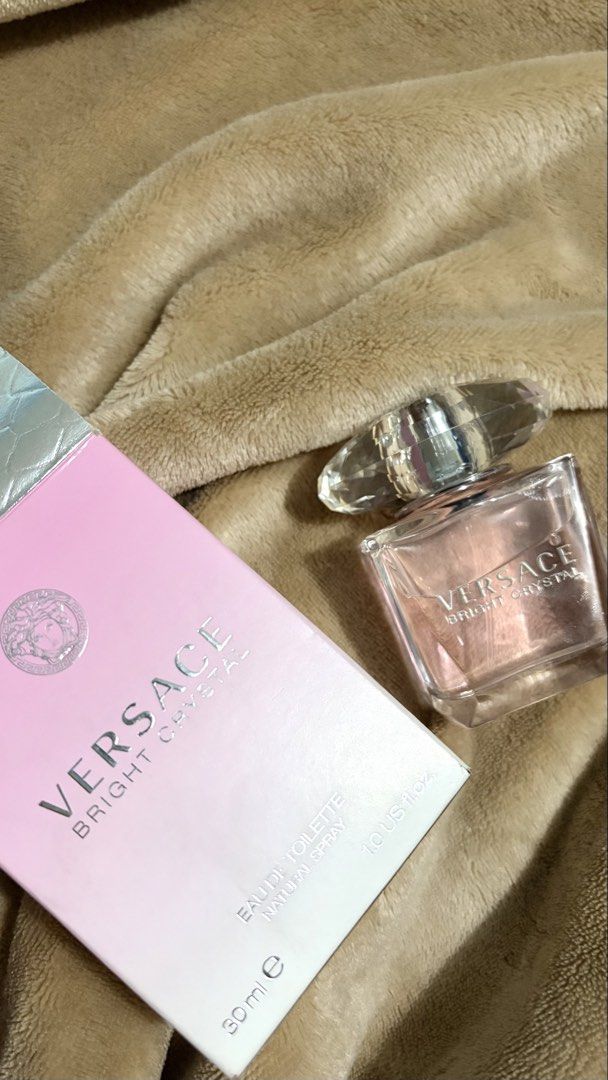 Versace Bright Crystal Eau de Toilette 30ml (Category: Fragrance & Deodorants) located in Manila. Submitted by declutterwithesca (Listing ID 1470170274, Image 3). Description: Versace Bright Crystal perfume bottle and original box. Size is 30ml, 1.0 US fluid ounce. Eau de toilette natural spray. - bought in the US - Versace Bright Crystal EDT 30ml - Condition: Like new, unused Opened only to check the scent. No actual use. MOP: GCash MOD: Lalamov