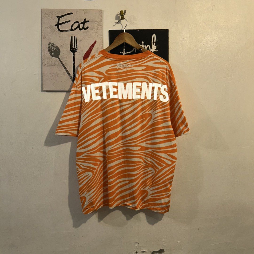 Vetemets Orange Zebra Print T-Shirt (Category: Shirts) located in Manila. Submitted by jakes_thrift_shop (Listing ID 1470310706, Image 3). Description: .