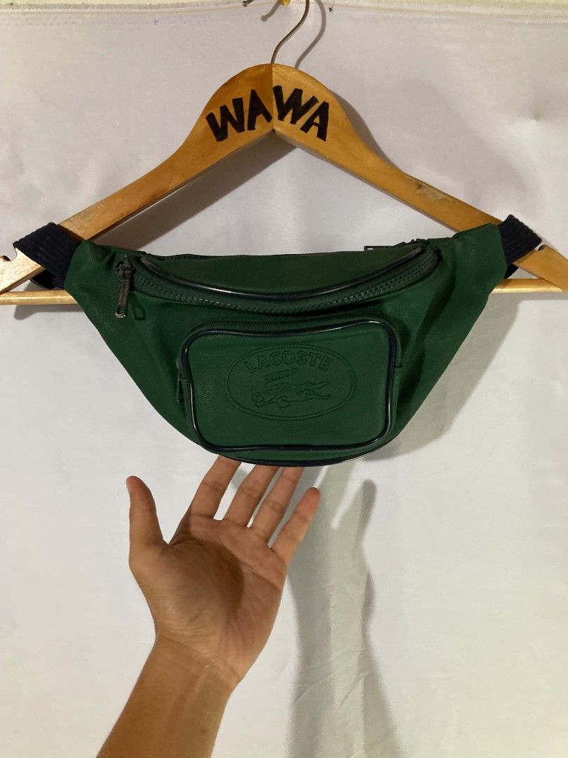 VINTAGE 80S LACOSTE FANNY PACK (Category: Luxury Bags & Wallets) located in Naga. Submitted by wwy3ips (Listing ID 1470247020, Image 1). Description: VINTAGE 80S LACOSTE FANNY PACK ERA: 1980S VINTAGE CONDITION: EXCELLENT CONDITION (SEE PHOTOS) COLOR:*PINE GREEN / DARK GREEN MATERIAL: PVC DIMENSIONS: 25 CM × 13 CM × 6 CM STYLE:CLASSIC VINTAGE SPORTSWEAR.