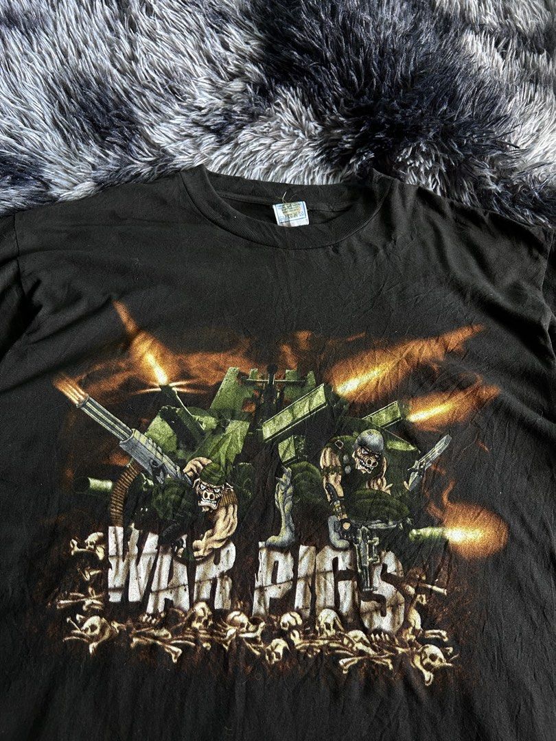Vintage 90’s Black Sabbath War Pigs (Category: Tshirts & Polo Shirts ) located in Banaybanay. Submitted by prettysixtythrift_17 (Listing ID 1470153611, Image 2). Description: Black Sabath War Pigs 22.5x31.5.