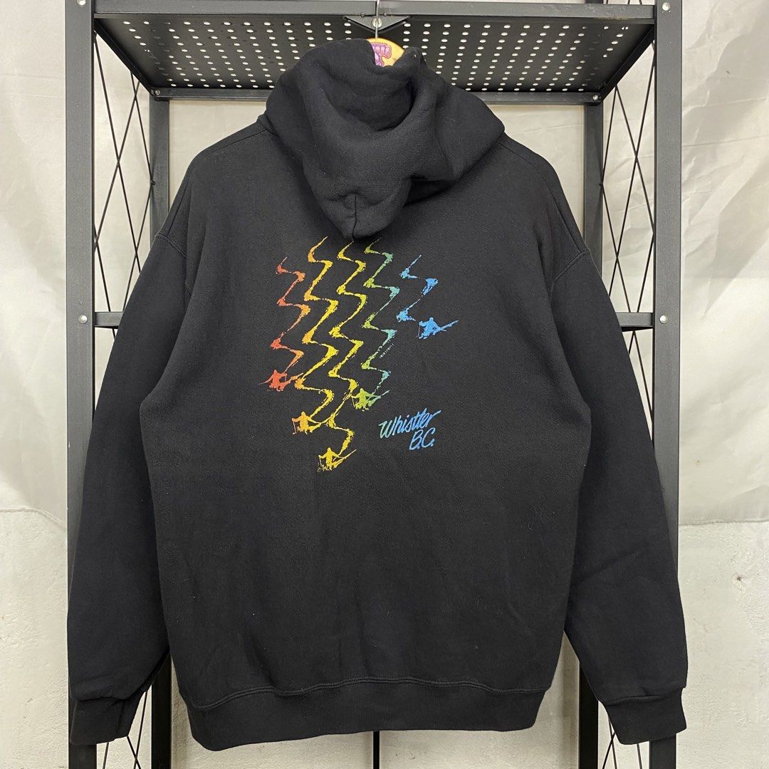 Vintage 90s Whistler Pullover Hoodie (Category: Coats, Jackets and Outerwear) located in Cebu City. Submitted by cebuvntgvibes (Listing ID 1470216584, Image 2). Description: 23W x 26L (M-L) . Deadstock condition. Perfect boxy fit. Tight ribbings. Minimal print. No issue. . Mine ₱1,300+sf.