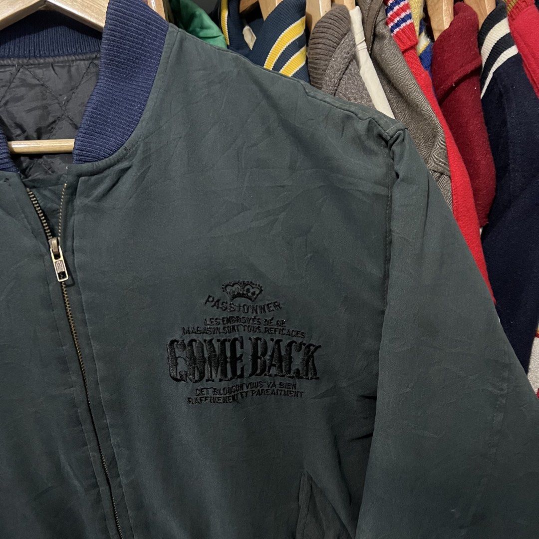 Vintage comeback bomber jacket (Category: Coats, Jackets and Outerwear) located in Baguio. Submitted by itsvintageclothing (Listing ID 1470264792, Image 2). Description: Length 26 Pit to pit 26.