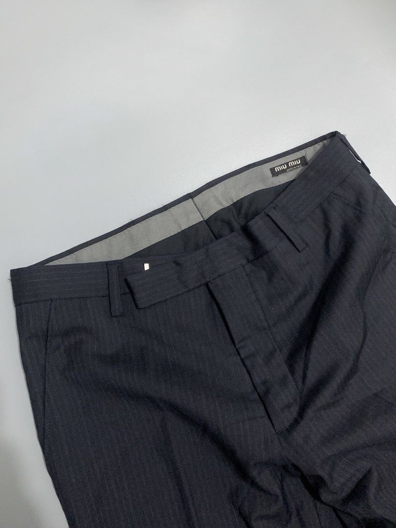 Vintage Miu Miu Trouser Pants (Category: Trousers) located in Mexico. Submitted by bugskiethrift (Listing ID 1470306790, Image 2). Description: size: 30-32 authentic complete tags excellent condition bump a message for more info.