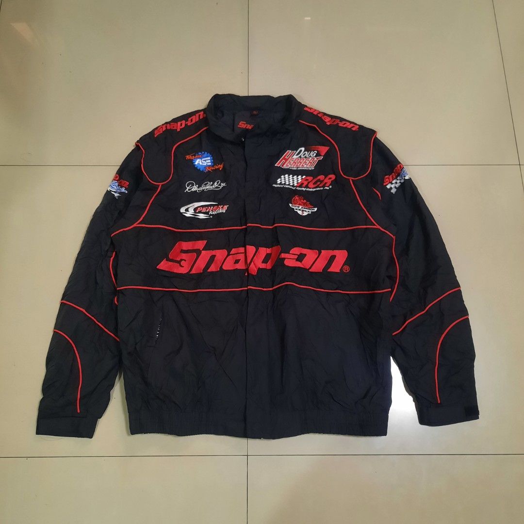 Vintage Snap On Tools Racing Nascar Jacket (Category: Activewear) located in Cebu City. Submitted by archivalia.me (Listing ID 1470264370, Image 1). Description: Vintage Snap On Tools Racing Nascar Jacket Large Width 23 Length 28 Good as New No Issue Price dm + sf Loc: Cebu City.