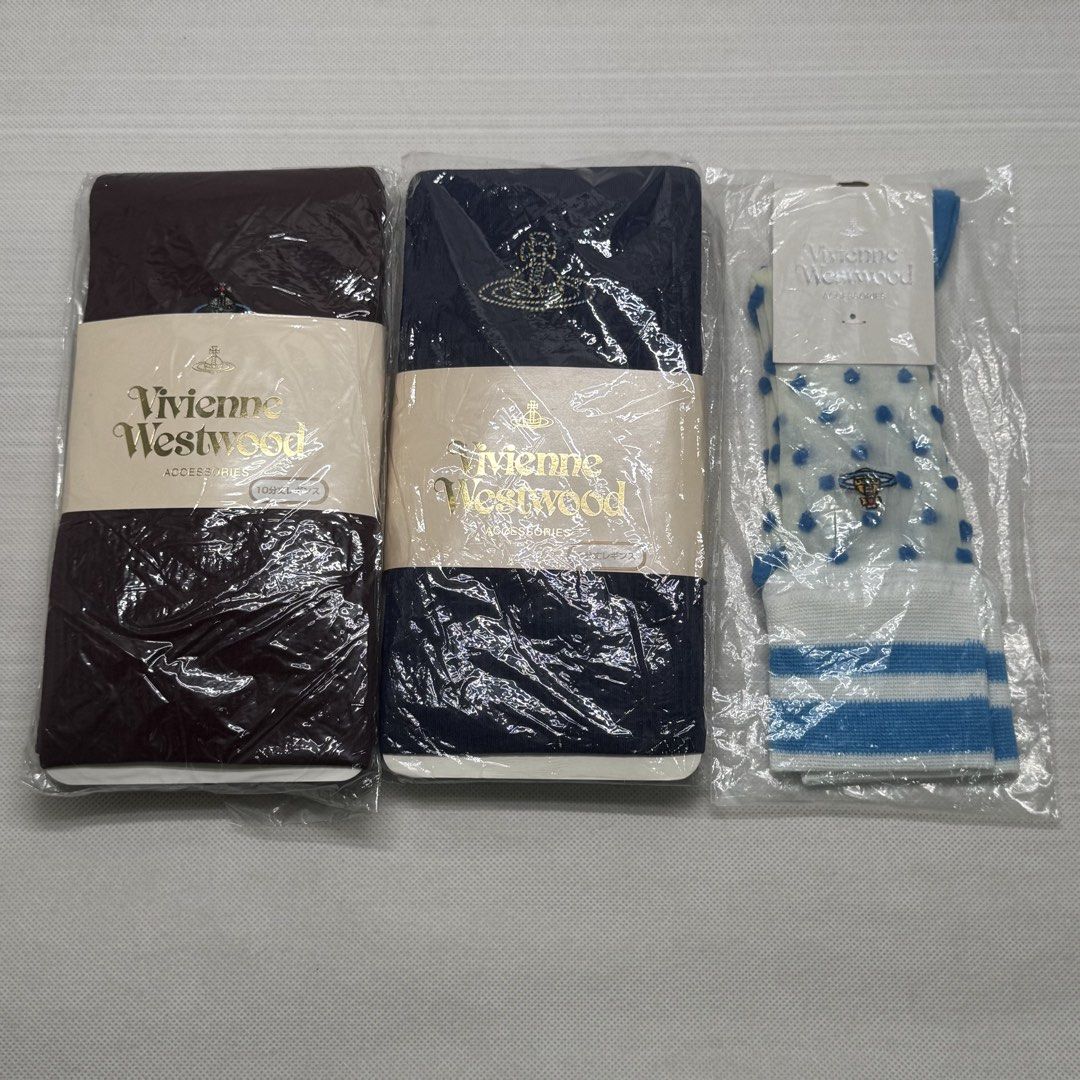 Vivienne Westwood - Leggings & Socks (Category: Other Bottoms) located in Manila. Submitted by members-only (Listing ID 1470303593, Image 1). Description: Vivienne Westwood • 2pcs Full length Leggings Size: M-L women's Hip: 85-95cm Height: 150-165cm •1pair of Sock Size: 7-9 us womens 23-26cm All brandnew condition Plastic Sealed .