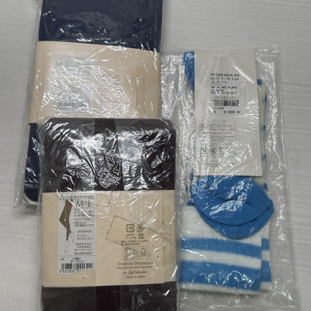 Vivienne Westwood - Leggings & Socks (Category: Other Bottoms) located in Manila. Submitted by members-only (Listing ID 1470303593, Image 3). Description: Vivienne Westwood • 2pcs Full length Leggings Size: M-L women's Hip: 85-95cm Height: 150-165cm •1pair of Sock Size: 7-9 us womens 23-26cm All brandnew condition Plastic Sealed .