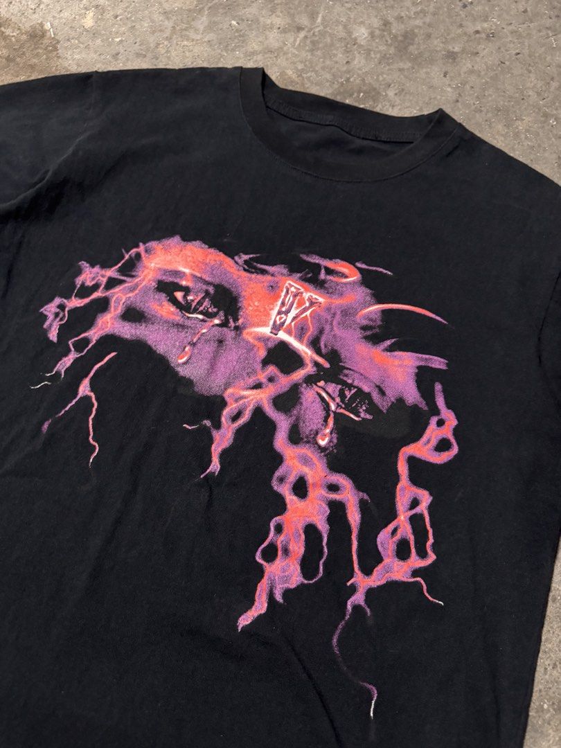 Vlone black shirt (Category: Tshirts & Polo Shirts ) located in Pasig City. Submitted by dripthrift1600 (Listing ID 1470311369, Image 3). Description: - Vlone black shirt - Good condition - Issue: Cut tag - Sizes: M - Dimes: 20x25.