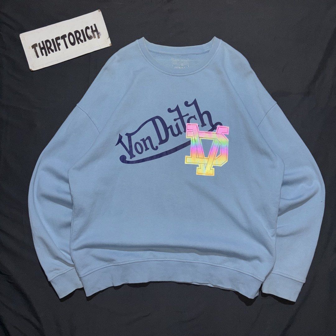 VON DUTCH REFLECTORIZE LOGO SWEATSHIRT (Category: Hoodies) located in Taytay. Submitted by dwinsapparel (Listing ID 1470253503, Image 1). Description: VON DUTCH REFLECTORIZE LOGO LONG SLEEVE W-25.5 L- 29 EXCELLENT CONDITION NEED WASH COMPLETE TAGS.