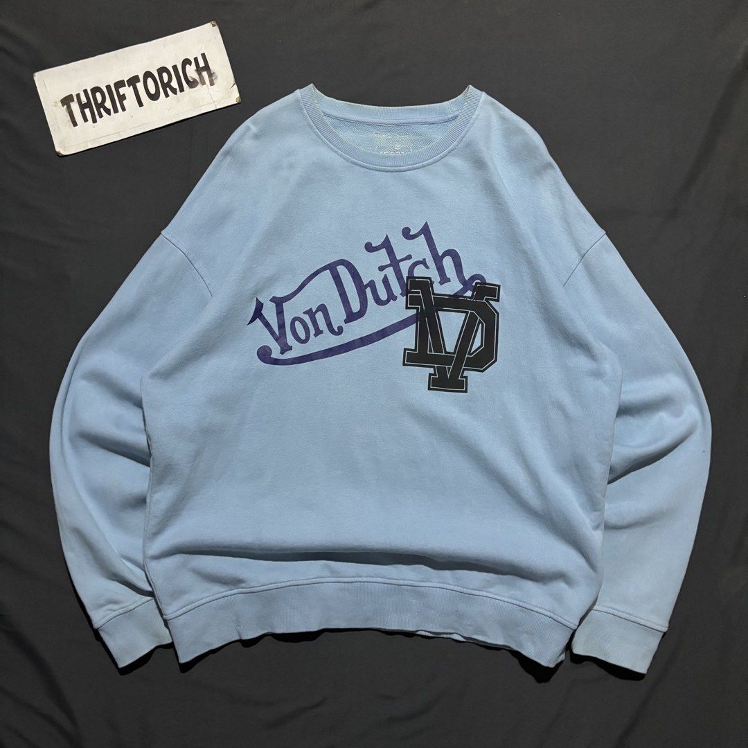 VON DUTCH REFLECTORIZE LOGO SWEATSHIRT (Category: Hoodies) located in Taytay. Submitted by dwinsapparel (Listing ID 1470253503, Image 2). Description: VON DUTCH REFLECTORIZE LOGO LONG SLEEVE W-25.5 L- 29 EXCELLENT CONDITION NEED WASH COMPLETE TAGS.