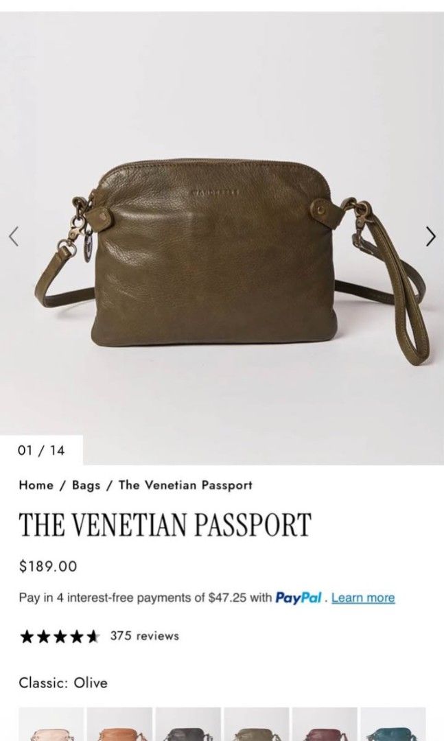 WANDERERS TRAVEL CO. BAG (Category: Cross-body Bags) located in Manila. Submitted by mjfinds.ph (Listing ID 1470343767, Image 1). Description: Wanderers Travel Co. Venetian Passport bag in Classic Olive! 🤎 ✔️ Elegant olive color ✔️ Classic crossbody design ✔️ Perfect for everyday use and travel ✔️ Bag only — NO BOX, NO AUTHENTICATION CARD ✔️ Sold AS IS 💰 Price: ₱1,900 📍 Location: Pasay City 🚚 Shipping available at buyer’s expense. 📩 PM for t