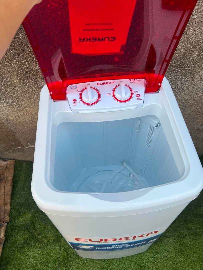 WASHING MACHINE (Category: Other Home Appliances) located in Liloan. Submitted by oddflower_c197c6 (Listing ID 1470177193, Image 2). Description: NEW❗️EUREKA WASHING SINGLE TUB 8.5KGS❗️ Code: EWM850S Ps: Specs naa sa cartoon ✅can be pick-up in warehouse ✅can deliver via maxim rate delivery fee reach me for more info😊.
