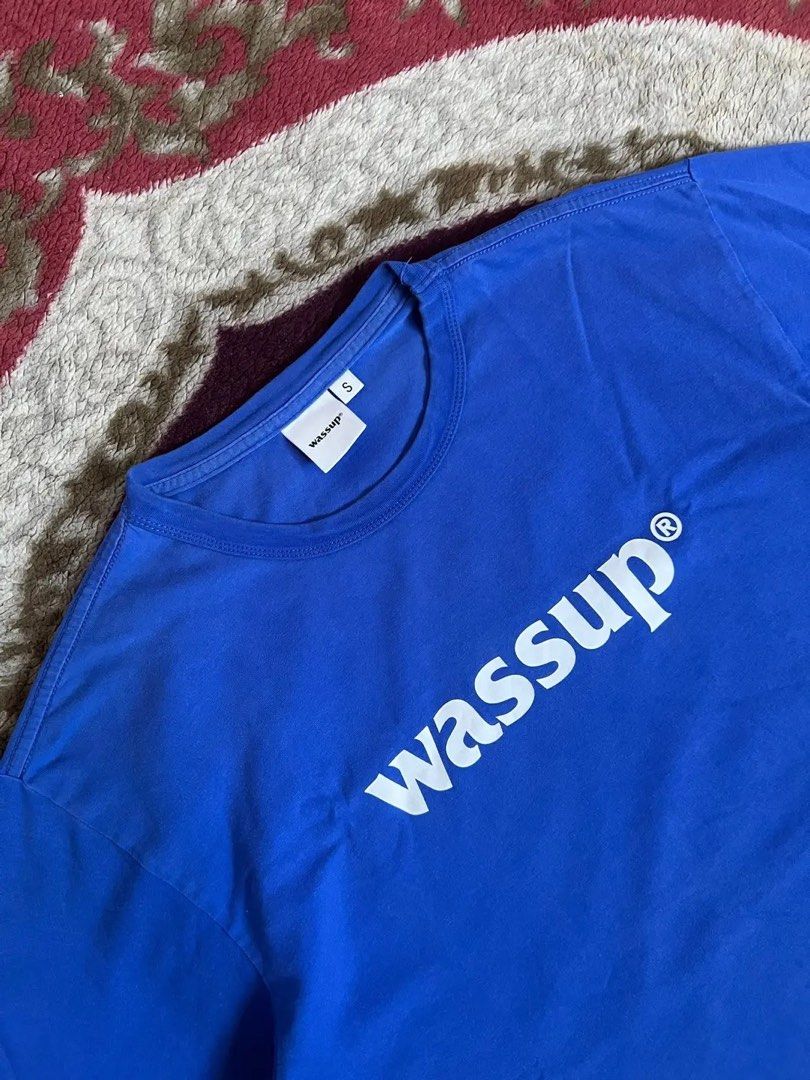 Wassup Blue T-Shirt Size S (Category: Tshirts & Polo Shirts ) located in Manila. Submitted by pringlesssy (Listing ID 1470219229, Image 2). Description: - Brand: Wassup Dimes: 20.5x27.