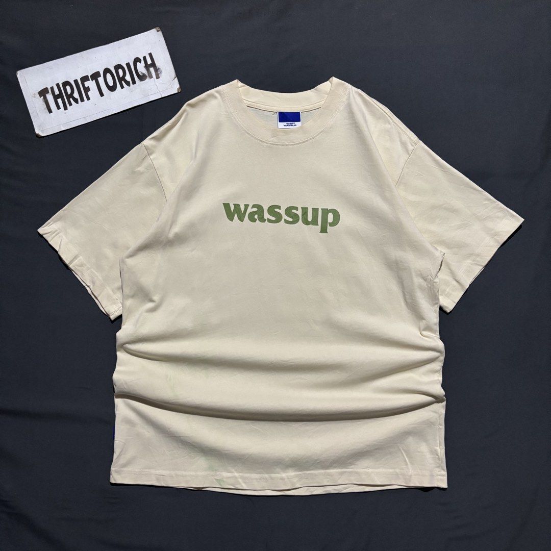 WASSUP CREAM SHIRT (Category: Tshirts & Polo Shirts ) located in Taytay. Submitted by dwinsapparel (Listing ID 1470256141, Image 1). Description: WASSUP CREAM SHIRT W-22 L- 27.5 EXCELLENT CONDITION NEED WASH COMPLETE TAGS.