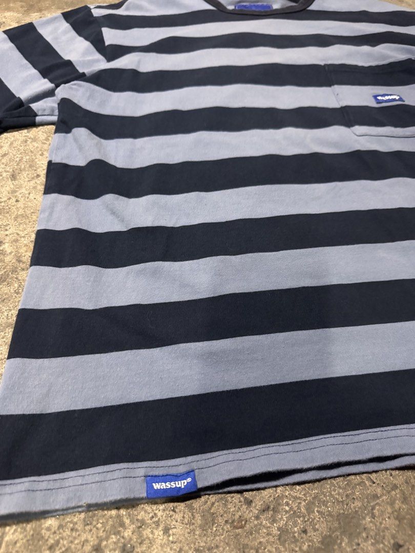 Wassup Stripes shirt (Category: Tshirts & Polo Shirts ) located in Pasig City. Submitted by dripthrift1600 (Listing ID 1470311728, Image 3). Description: - Wassup Stripes Shirt - Good condition - Issue: None - Sizes: L - Dimes: 21.25.5.