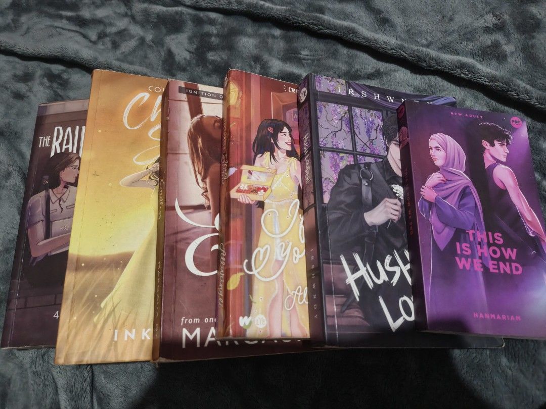 Wattpad Books Bundle for TAKE ALL ONLY (Category: Storybooks) located in Naga. Submitted by fluttershaiii (Listing ID 1470208596, Image 2). Description: TAKE ALL ONLY Not for Sensi IOYK & Hush Louder have complete inclus Chasing the Sun is an error copy. DM for condi All original/genuine copies No haggling! Fixed price SF is 100% shouldered by buyer. Loc: Cebu tags: 4reuminct, inksteady, themargauxdy, alluringli, irshwndy, hanmariam.