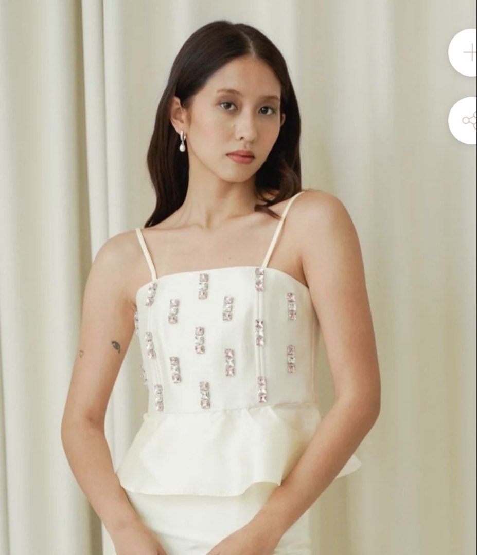 Wear Sundays Rhea Top (Category: Blouses) located in Muntinlupa City. Submitted by trishml (Listing ID 1470198607, Image 1). Description: - Bought for 3.8k, you can check their website - Condition: Worn once for a few hours with zero flaws or missing gems - Perfect for: Parties, dates, or special events - Alabang loc.