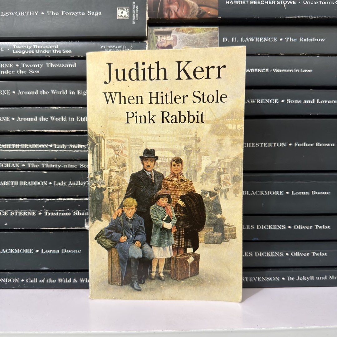 When Hitler Stole Pink Rabbit by Judith Kerr (Category: Storybooks) located in Lingayen. Submitted by readwjane (Listing ID 1470153037, Image 1). Description: - Title: When Hitler Stole Pink Rabbit by Judith Kerr - Format: Paperback with illustrated cover art - Condition: Pages are clean, spine is intact, with minor shelf wear on edges - Genre: Historical fiction - Perfect for: Readers and book collectors.