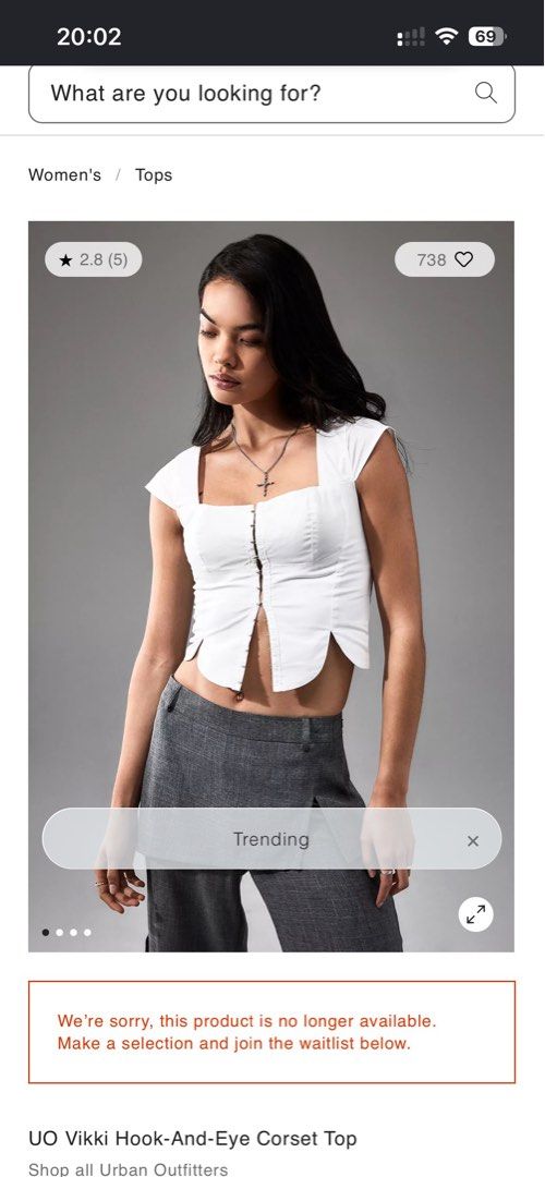 White Bustier Top (Category: Blouses) located in Pasig City. Submitted by xoxoyours (Listing ID 1470287621, Image 3). Description: .