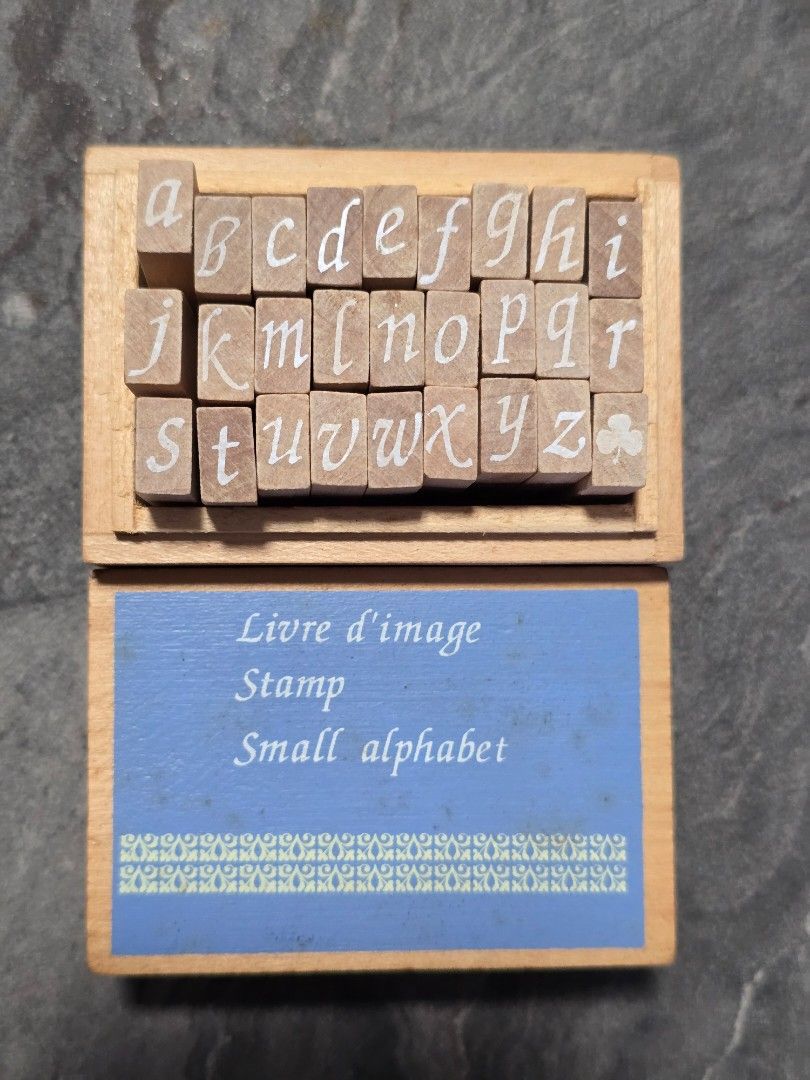 Wooden Stamp Set Small Alphabet Letters with Box, Hobbies & Lifestyle ...