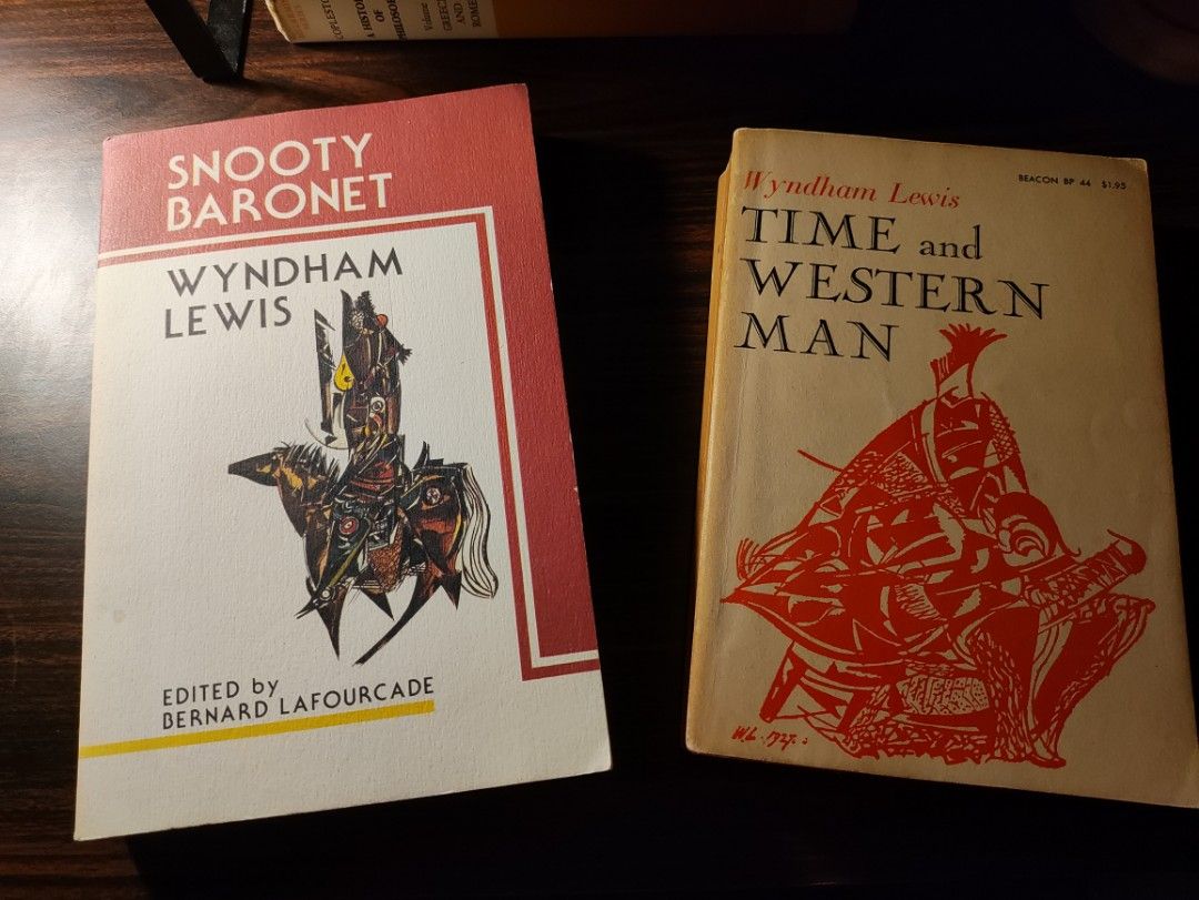 Wyndham Lewis set (Category: Storybooks) located in Quezon City. Submitted by noeviator (Listing ID 1470246461, Image 1). Description: Wyndham Lewis set: Snooty Baronet - Black Sparrow Press 1984 Paperback Time and Western Man - First Beacon Paperback Edition Final price posted. MOP: Gcash, physical MOD: LBC, Lalamove, meetup in or around South Triangle, QC Dm for more info/pics.