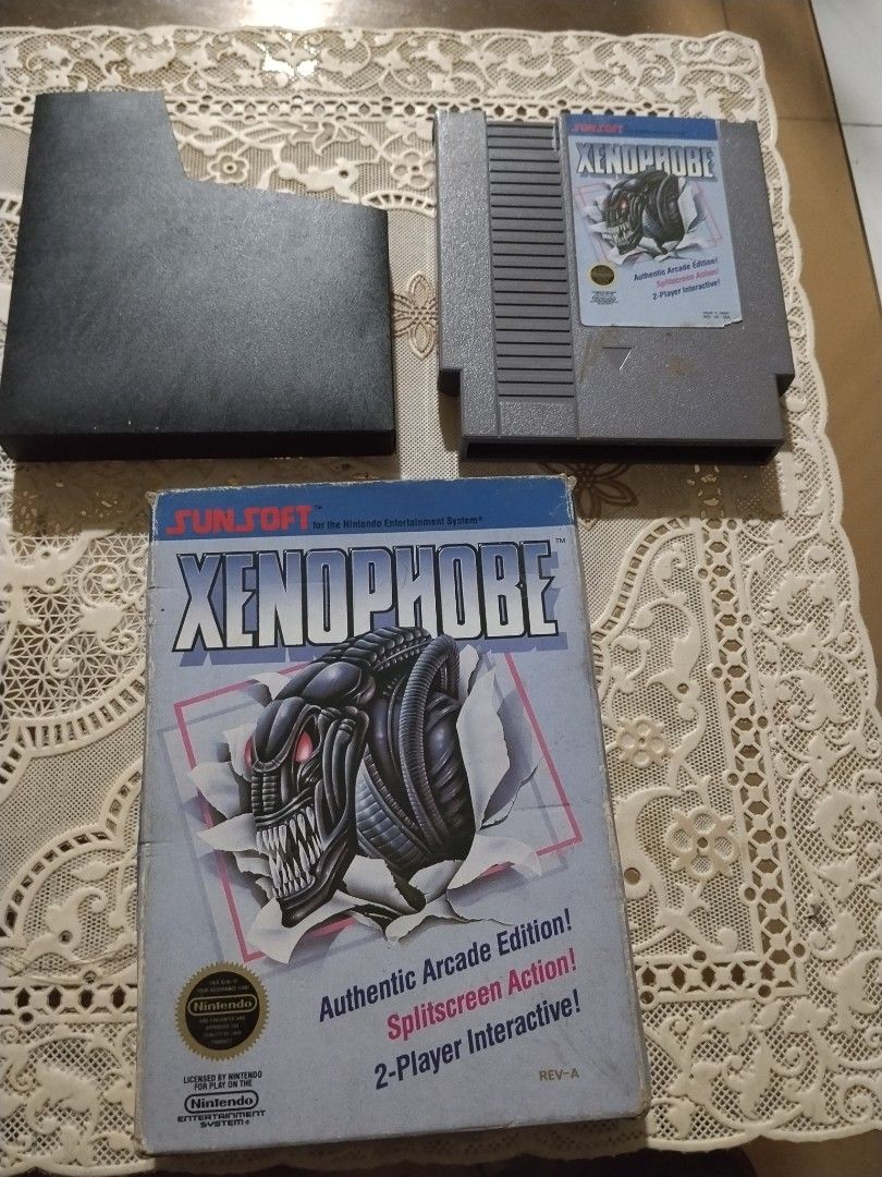 xenophobe nintendo nes (Category: Nintendo) located in Manila. Submitted by cruzivanpatrick (Listing ID 1470294768, Image 1). Description: xenophobe nintendo nes with box sleeve no manual untested wala nako nes linis lng po yan ok nayan meet up lrt 1 monumento deliver kayo mag book g cash shipping payment first pag baba lng lrt 1 monumento thanks.