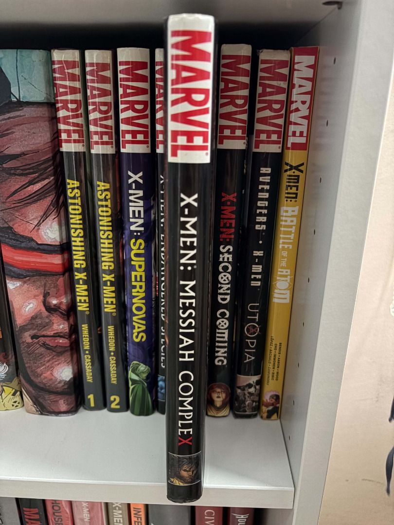 X-Men: Messiah Complex (Hardcover) (Category: Comics & Manga) located in Quezon City. Submitted by choybee_poppers (Listing ID 1470192264, Image 3). Description: Very good condition. No issues. Collects X-Men: Messiah Complex One-Shot, Uncanny X-Men (1963) #492-494, New X-Men (2004) #44-46, X-Men (2004) #205-207, X-Factor (2005) #25-27 Payments via Gcash or BPI Shipping via Grab/Lalamove at Buyer's expense Location: Commonwealth, Quezon City.