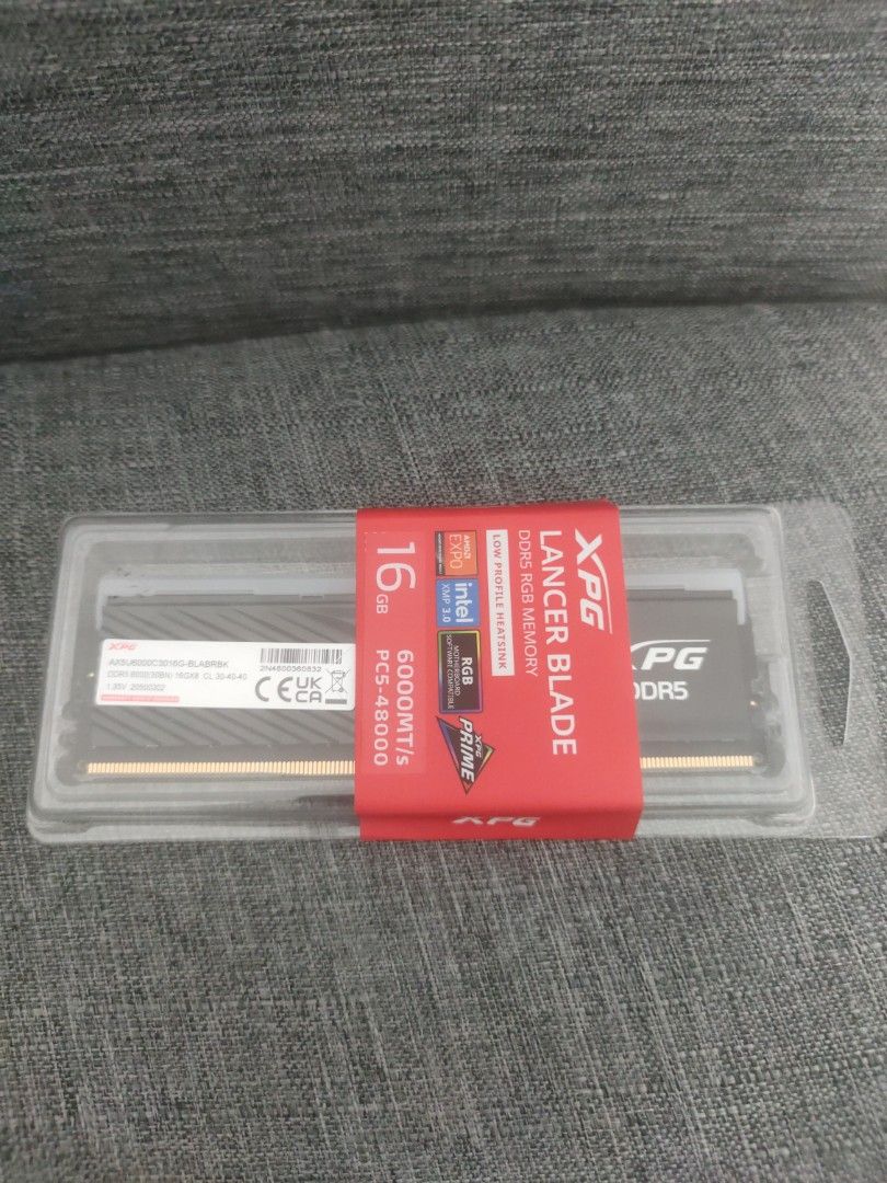 Ram Blade XPG Lancer Blade RGB 16GB DDR5 6000MT/s RAM, Computers & Tech, Parts ...