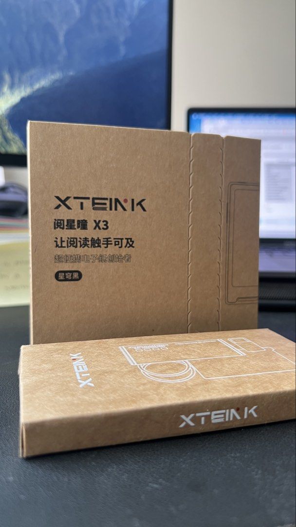 XTEINK X3 E-Reader Starry Black (Category: E-Readers) located in Pasay City. Submitted by coffilm (Listing ID 1470220961, Image 1). Description: - Brand: XTEINK X3 E-Reader - Color: Starry Black - Condition: Brand new, unopened, and unused - Storage: Safely stored in cardboard boxes - Inclusions: Original packaging box, accessory box, installation tools, and screen protector film.