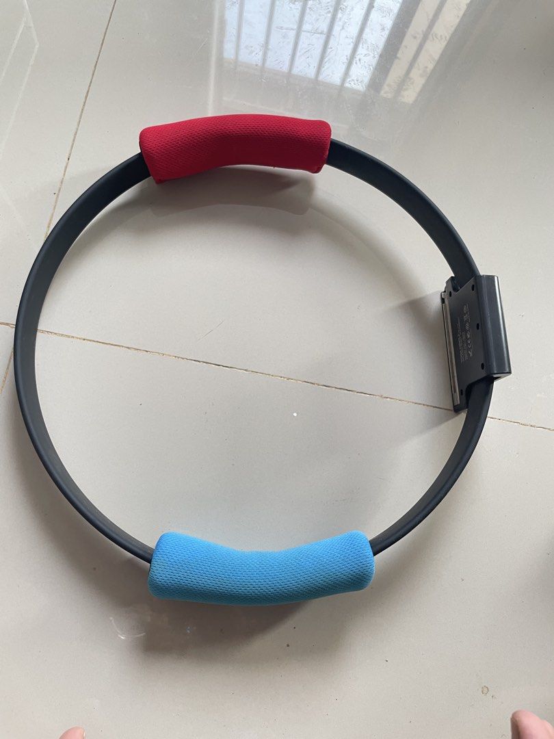 Yoga Circle Relaxed Body Movement for Nintendo Switch (Category: Other Gadgets) located in Los Banos. Submitted by reinabee88 (Listing ID 1470208237, Image 3). Description: - Item: Nintendo Switch Yoga Circle / Ring - Model: 19269 - Color: Black ring with red and blue grips - Condition: lightly used - Cleanliness: Clean grips, no fabric tears - Issue: Haven't used in 2 yrs, can't test if it still works since I don't have NS na, hence the price, b