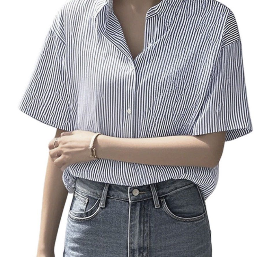 Zalora pinstrip button down polo (Category: Longsleeves) located in Manila. Submitted by brownbutterlatte (Listing ID 1470299359, Image 1). Description: Never used! RFS: Decluttering .