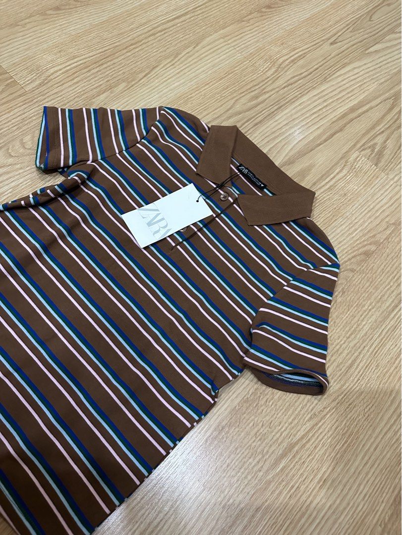 ZARA | Stripes Poloshirt Top - Medium (Category: Blouses) located in Roxas City. Submitted by elliesuite (Listing ID 1470289463, Image 3). Description: Read: LAST PRICE POSTED ‼️ NO WHEN WORN ‼️ NO MEASUREMENTS ‼️ Brand New with Tags Size: Medium Stretchable Regular fit SF c/o Buyer. (JRS Express ONLY ₱150 - no other courier) No grab/lala (not from the Metro) All sales are final. No REFUND. No return / exchange. .