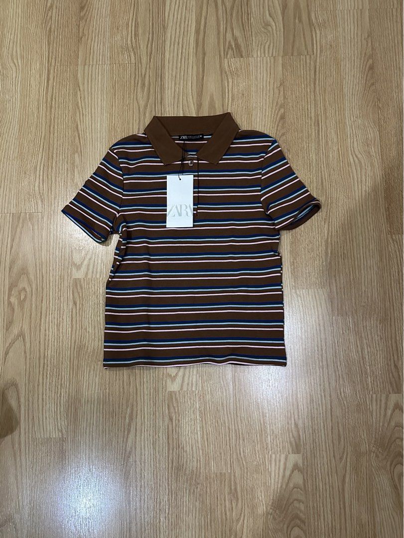 ZARA | Stripes Poloshirt Top - Medium (Category: Blouses) located in Roxas City. Submitted by elliesuite (Listing ID 1470289463, Image 2). Description: Read: LAST PRICE POSTED ‼️ NO WHEN WORN ‼️ NO MEASUREMENTS ‼️ Brand New with Tags Size: Medium Stretchable Regular fit SF c/o Buyer. (JRS Express ONLY ₱150 - no other courier) No grab/lala (not from the Metro) All sales are final. No REFUND. No return / exchange. .