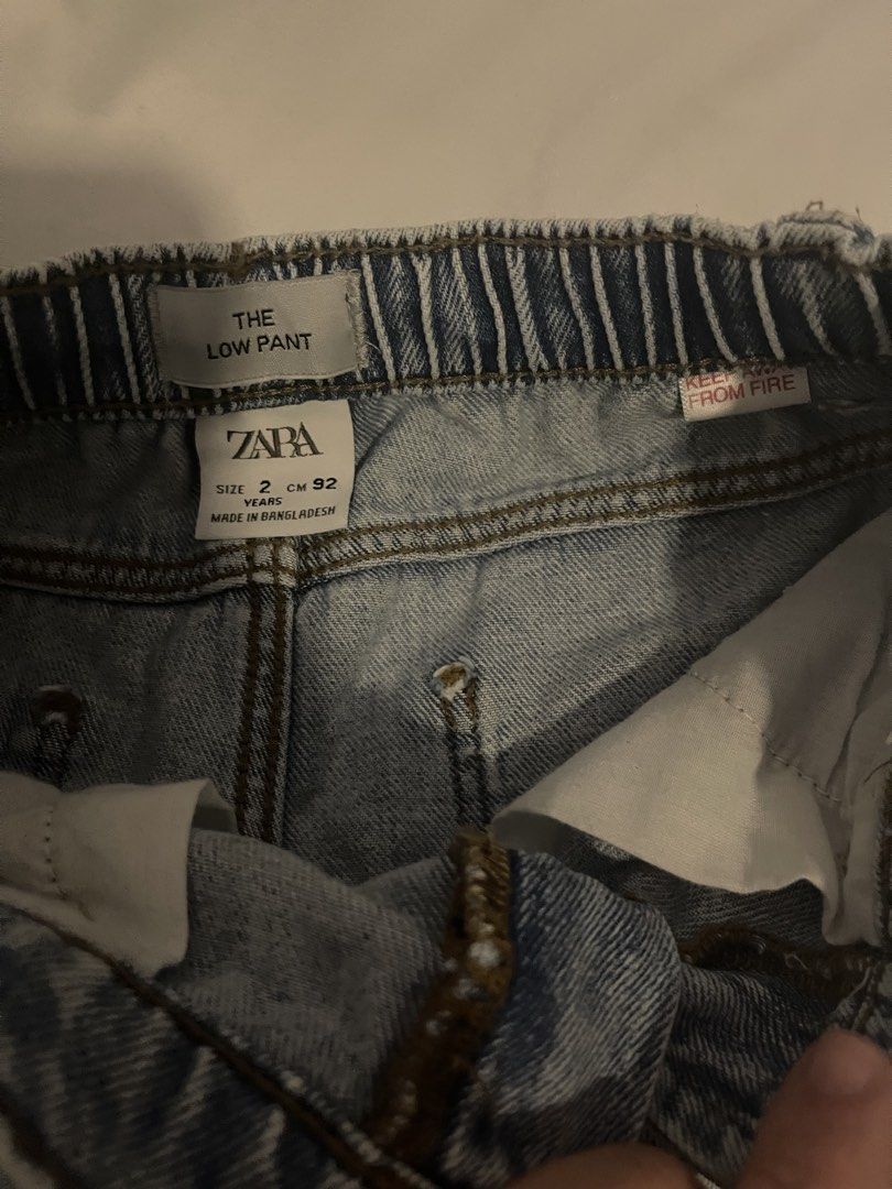 Zara Denim Pants Size 2 Years Old (Category: Babies & Kids Fashion) located in Mandaluyong City. Submitted by drpshop (Listing ID 1470200508, Image 3). Description: Mint condition,minimal signs of use. RFS- Outgrown. Fits 1-2 years old. First to pay basis.