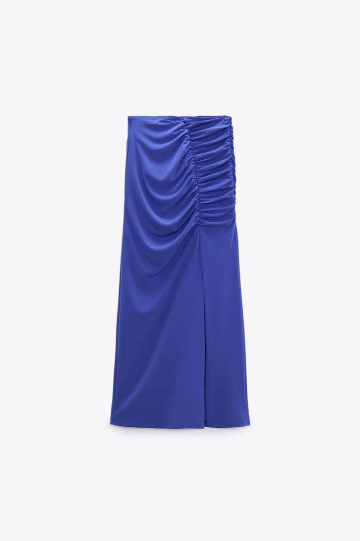 ZARA DRAPED MIDI SKIRT (Category: Skirts) located in San Pedro. Submitted by cyanide.slug.cat (Listing ID 1470269068, Image 1). Description: medium 28-32" waist 39" length.