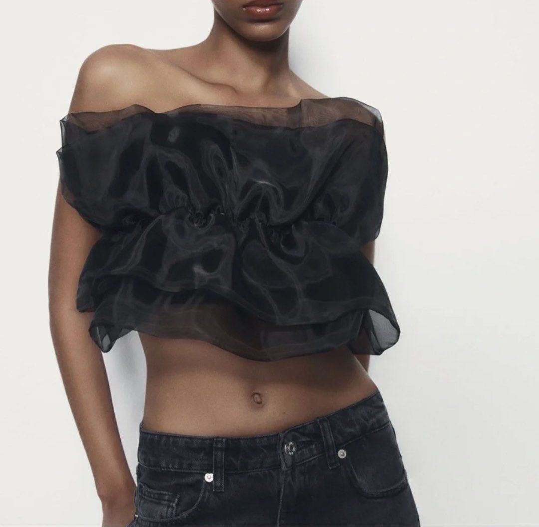 ZARA Organza Bandeau Top (Category: Others Tops) located in Angeles City. Submitted by shewhosells_ (Listing ID 1470282079, Image 1). Description: Wore it once. .