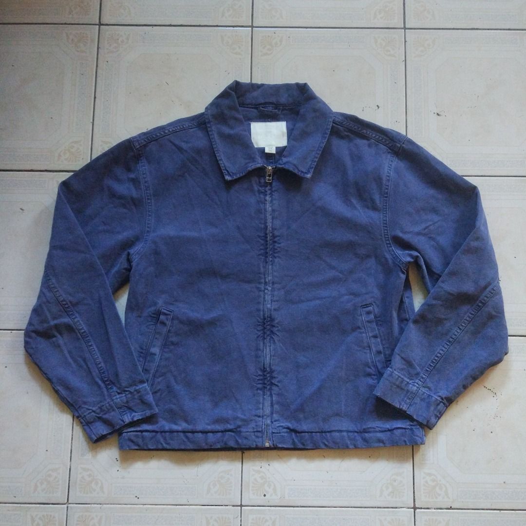 Zara Zip Up Work Jacket M (Category: Coats, Jackets and Outerwear) located in Pasay City. Submitted by denimdude.ph (Listing ID 1470254836, Image 1). Description: factory distressing, last pic.
